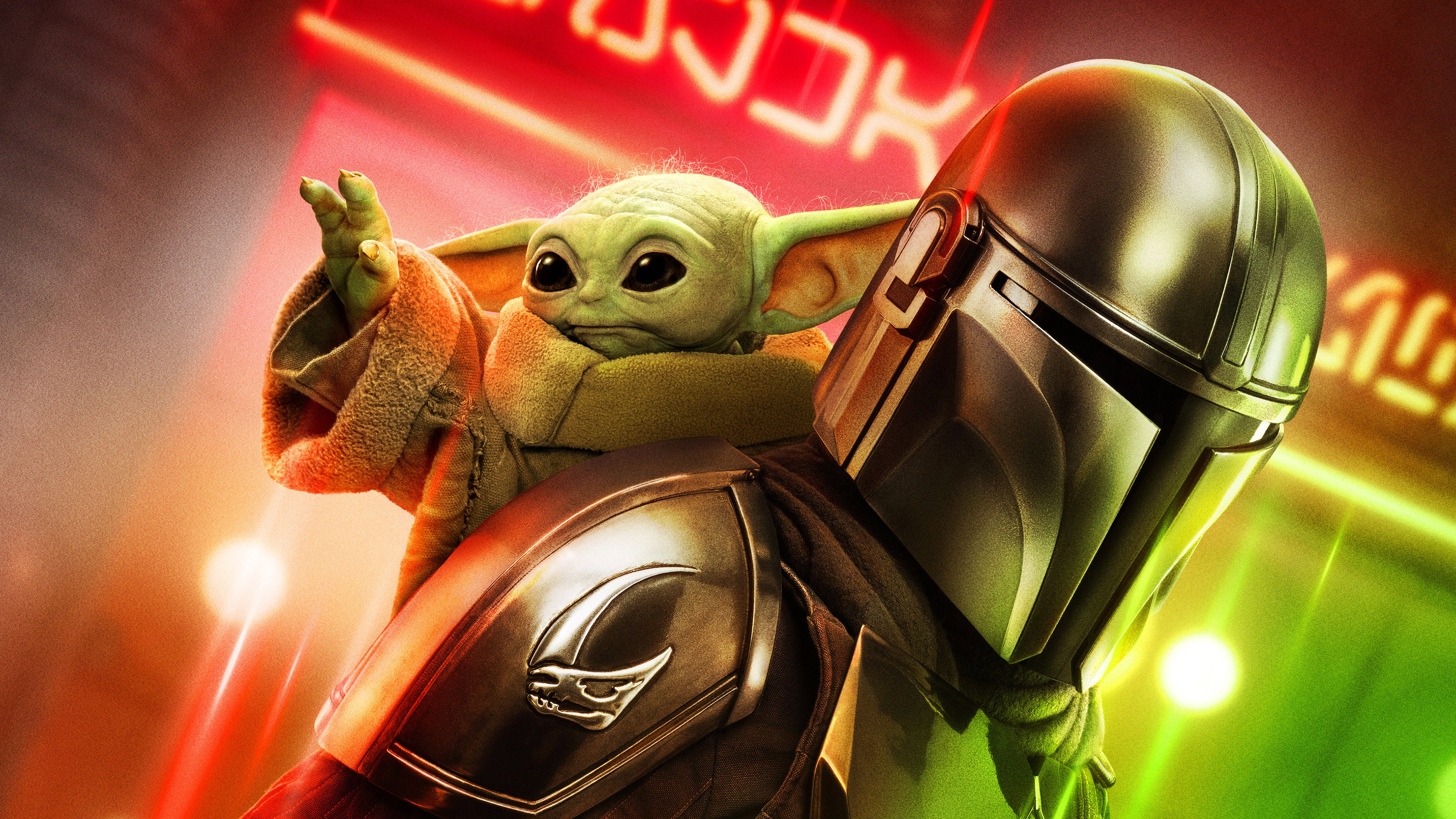 Backdrop of The Mandalorian and Grogu